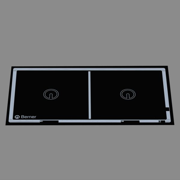 Berner BI2EGFFQ7LED Einbau-Induktionskochfeld mit 2 Kochstellen mit LED-LIGHT