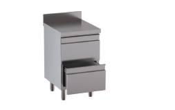 KBS Schubladenschrank 2 Schubladen BxT 50x70cm mit Aufkantung