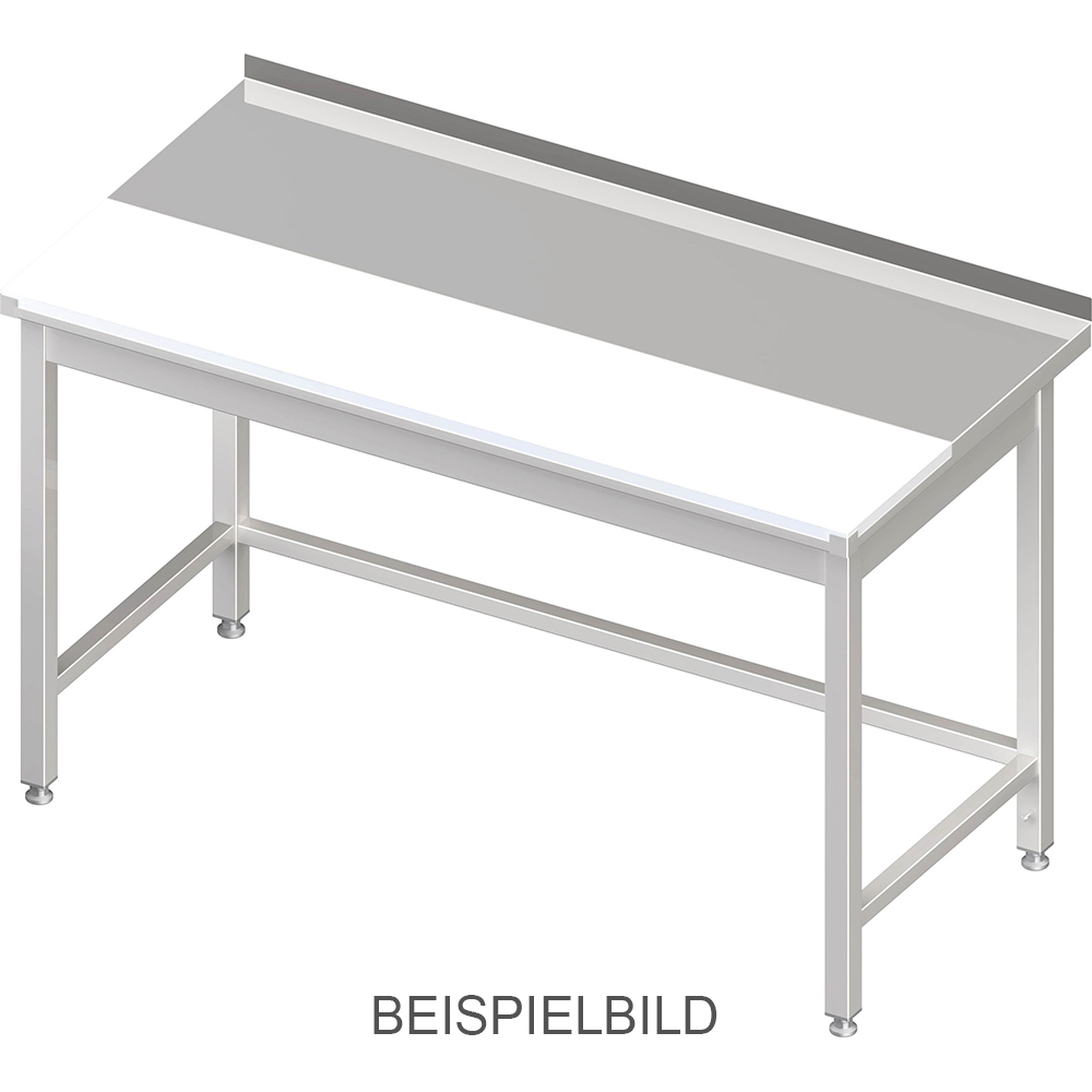 Stalgast Arbeitstisch ohne Grundboden, 2300x700x850 mm, mit 2er Schubladenblock rechts, ohne Aufkantung, verschweißt main image 1