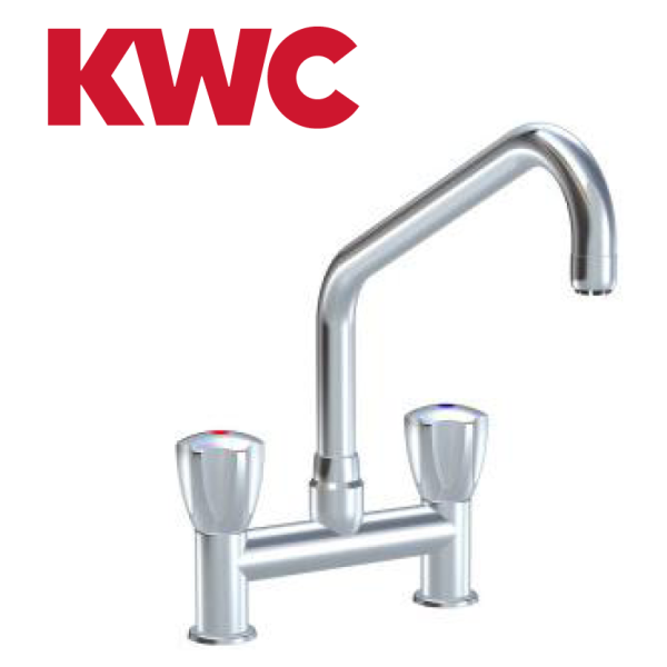 KWC Gastro K.24.42.K1.000C34 1/2" Zweigriff-Gastronomiearmatur - Zweiloch - nieder - gerade