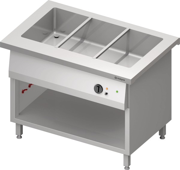 STALGAST Bain-Marie-Station "Free Flow" mit einem Becken 3x GN1/1, 1132x735x880 mm Granitabdeckung "