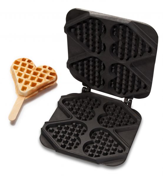 Neumärker Waffeleisen-Wechselplatte Herzwaffel am Stiel für Backsystem & Thermocook