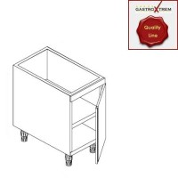 GASTROXTREM Edelstahl-Unterbauelement mit 1 Flügeltür Unterbauschrank ohne Tischplatte GASTROXTREM Edelstahl-Unterbauelement mit 1 Flügeltür Unterbauschrank ohne Tischplatte