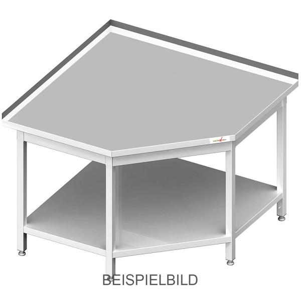 GASTROXTREM Eckarbeitstisch mit Grundboden - verschweißt - viele Ausführungen