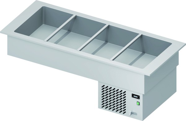 STALGAST Kühlwanne "Drop-In" 4x GN1/1 1480x620x210 mm Edelstahlabdeckung