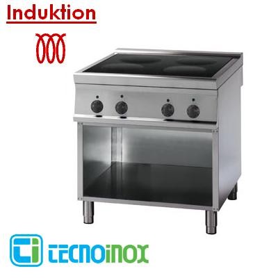 Gastronomie-Induktionsherd mit 4 Heizzonen 20 kW Tecnoinox PIN8FE9