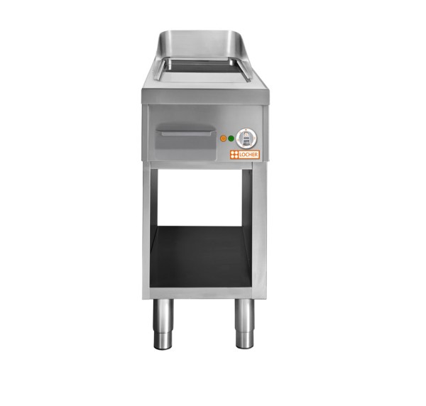 LOCHER 290400 Elektro-Bratplatte 400 - Bratfläche hartverchromt, glatt