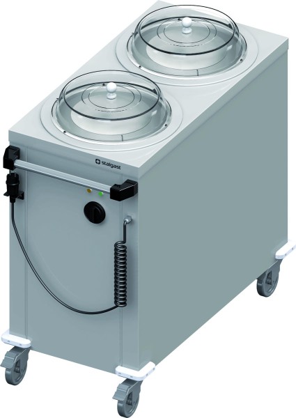 STALGAST Beheizbarer Doppel-Tellerspender, fahrbar 1000x510x880 mm für Speisenausgabesysteme
