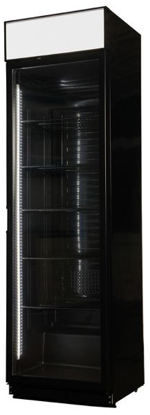 Glastüren-Kühlschrank CD 400 D BLACK, 400 Liter Umluftkühlung COOL LINE by NordCap