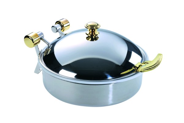 Chafing Dish rund mit Messingbeschlägen Scholl Z0650