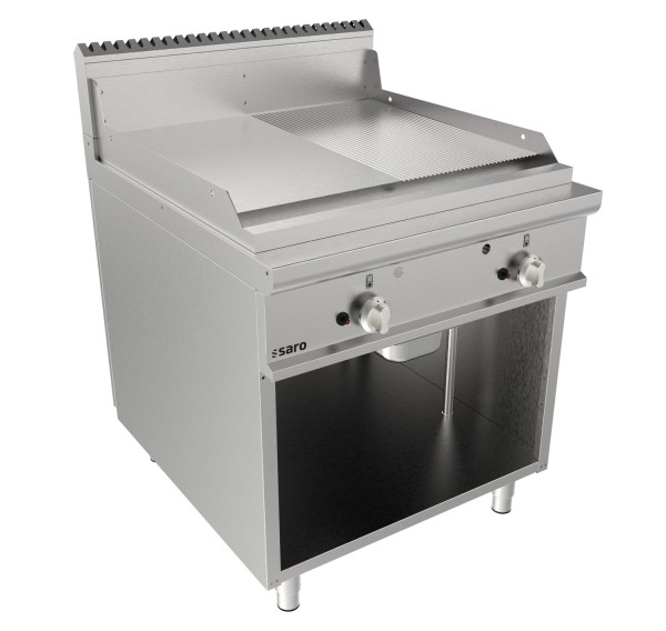 SARO Gasgriddleplatte 800mm breit Standgerät 1/2+1/2 LQ