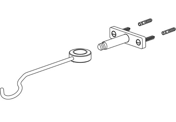KWC Z.506.019.000 Wand Brausehalter komplett für Geschirrwaschbrausen