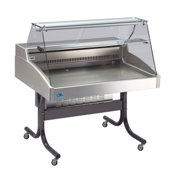 KBS Mehrzweckvitrine Delicious 1000 mit geradem Glasaufbau