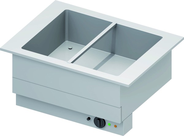 STALGAST Bain-Marie-Becken"Drop-In" 2xGN 1/1 830x620x390 mm Edelstahlabdeckung