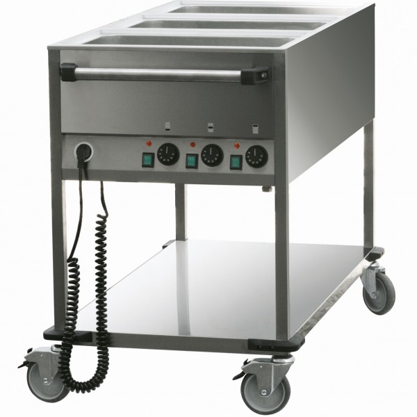 Bain-Marie-Wagen, 3 x GN 1/1