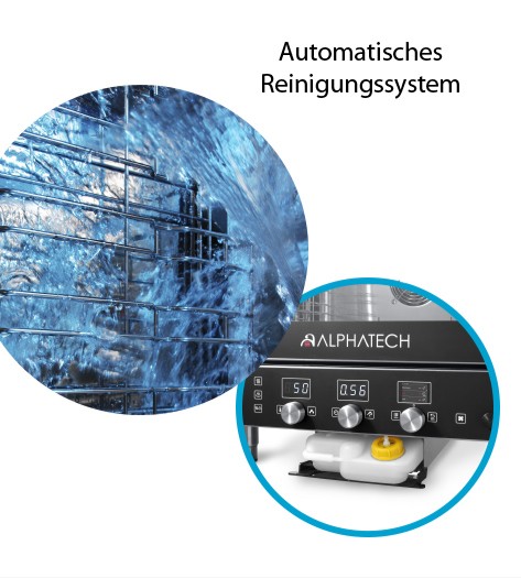 Automatisches Reinigungsystem für Geräte mit T-Steuerung werkseitig integriert