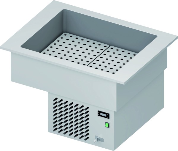 STALGAST Getränke-Kühlwanne "Drop-In" 2x GN1/1 830x620x210 mm Edelstahlabdeckung