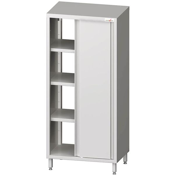 GASTROXTREM Edelstahl Durchreiche-Hochschrank mit Schiebetüren 2000mm Höhe - versch. Ausführungen