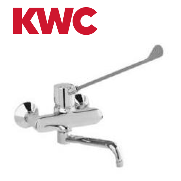 KWC Gastro K.24.62.14.000B91 Gastro-Wandarmatur Einhebelmischer mit langem Hebel - Auslauf kurz