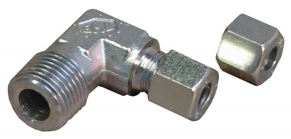 Gas Adapter, 1/2“R x 1/4“lks + Winkel 90° 1/2“