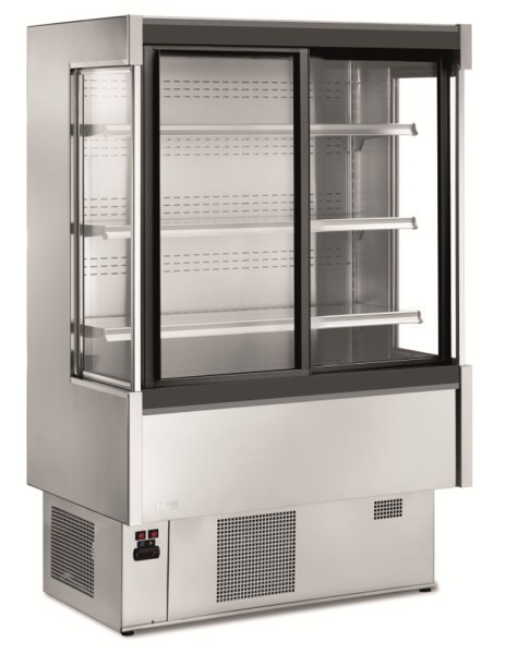 KBS Wandkühlregal Pinto 200 mit Schiebetüren selbstschließend
