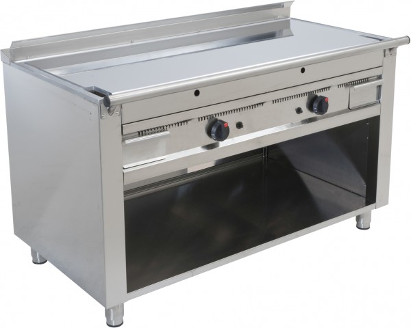 CASTA Teppanyaki-Grill, Gas, 2 Brenner, 11,6 kW, Breite 120 cm, hartverchromt, Standgerät