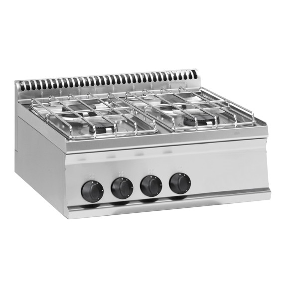 Tecnoinox Kochfläche, Gas, 4 Brenner, 19 kW