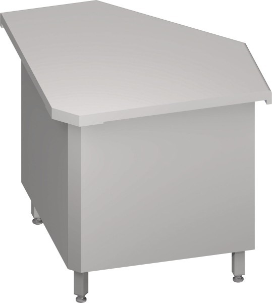 STALGAST Inneneckmodul 90° "Free Flow" mit geschlossenem Unterschrank 785x785x880 mm Edelstahlabdeck